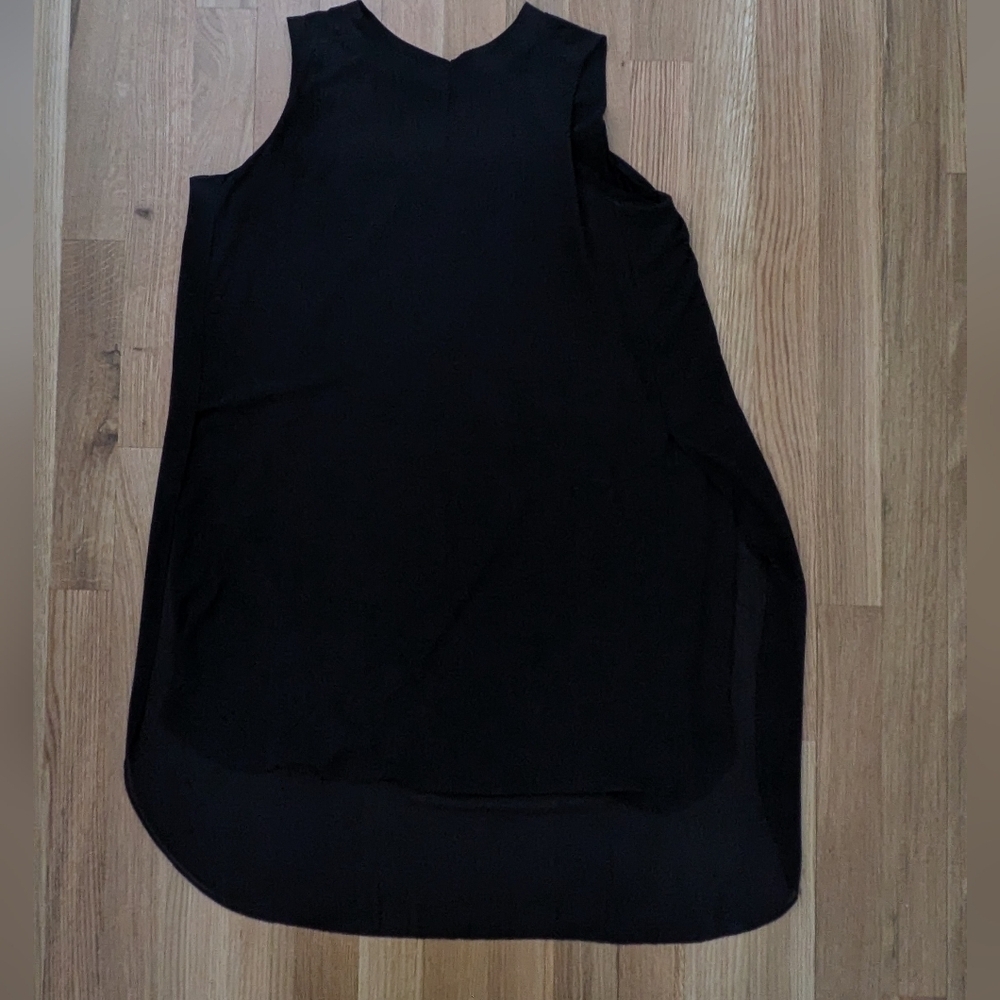 Lisa Rinna Collection Tulip Hem Sleeveless Black Tunic Dress Size 1X Chiffon - Picture 10 of 14